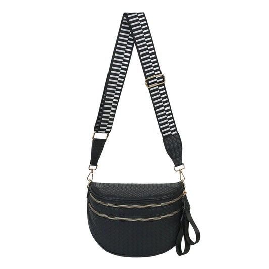 GoFreed Woven Leather Bum Bag